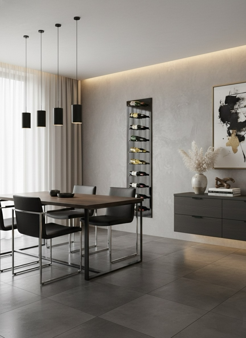 Cantinetta Marmor Luxuriae XL installata con collezione vini e champagne
