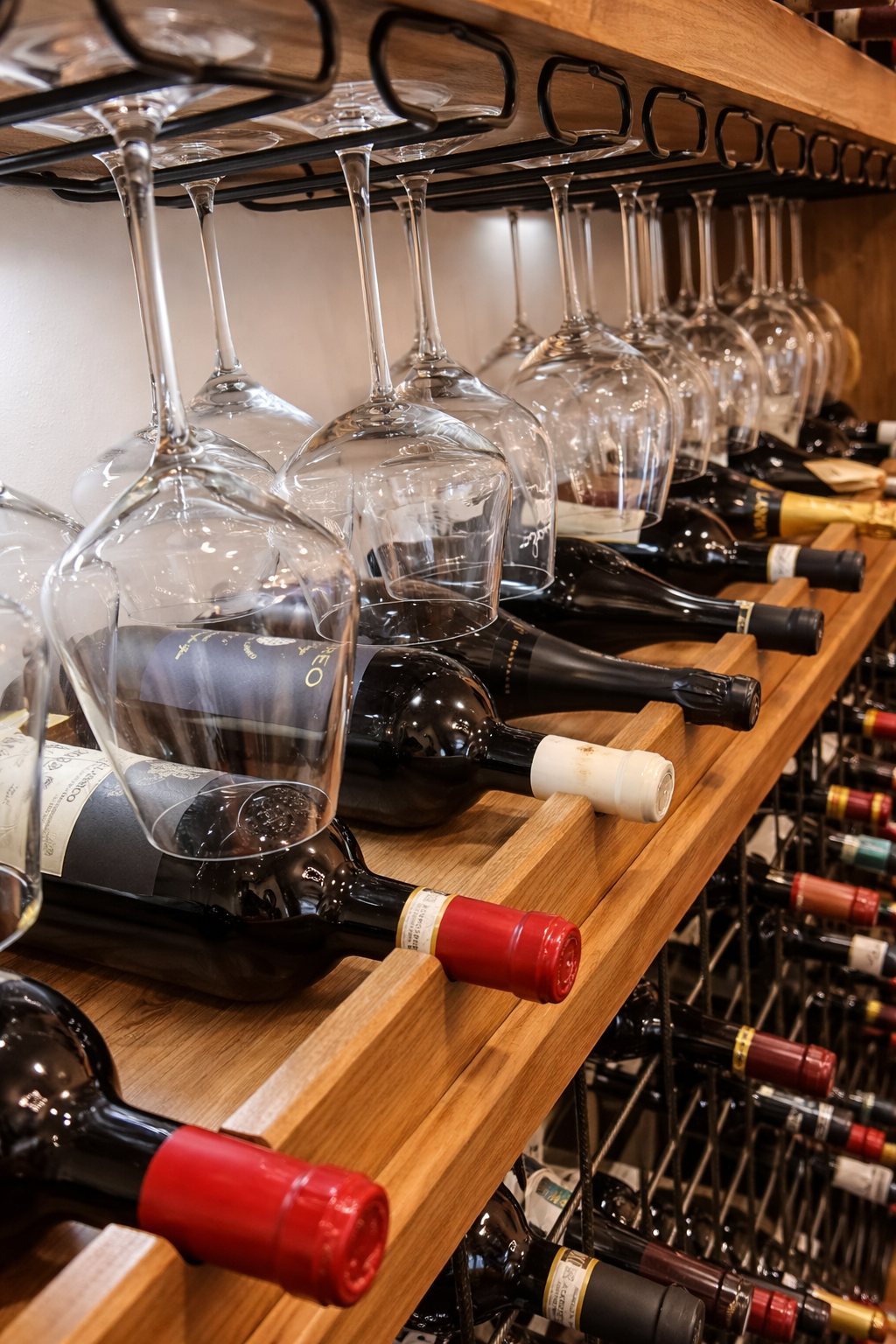 Wine Wall Firenze 300 Bottiglie - Rovere e Ferro Design