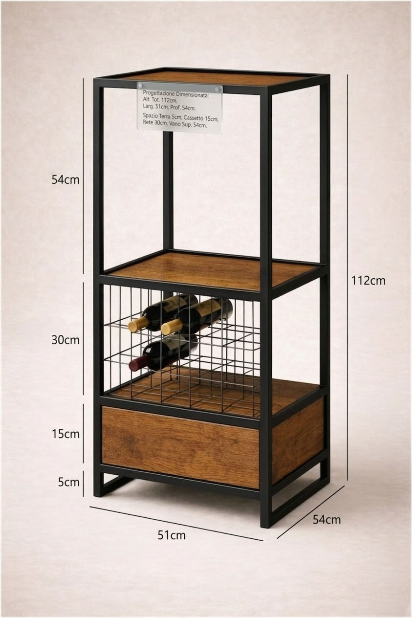 Maßgefertigter Weinkühlschrank-Schrank