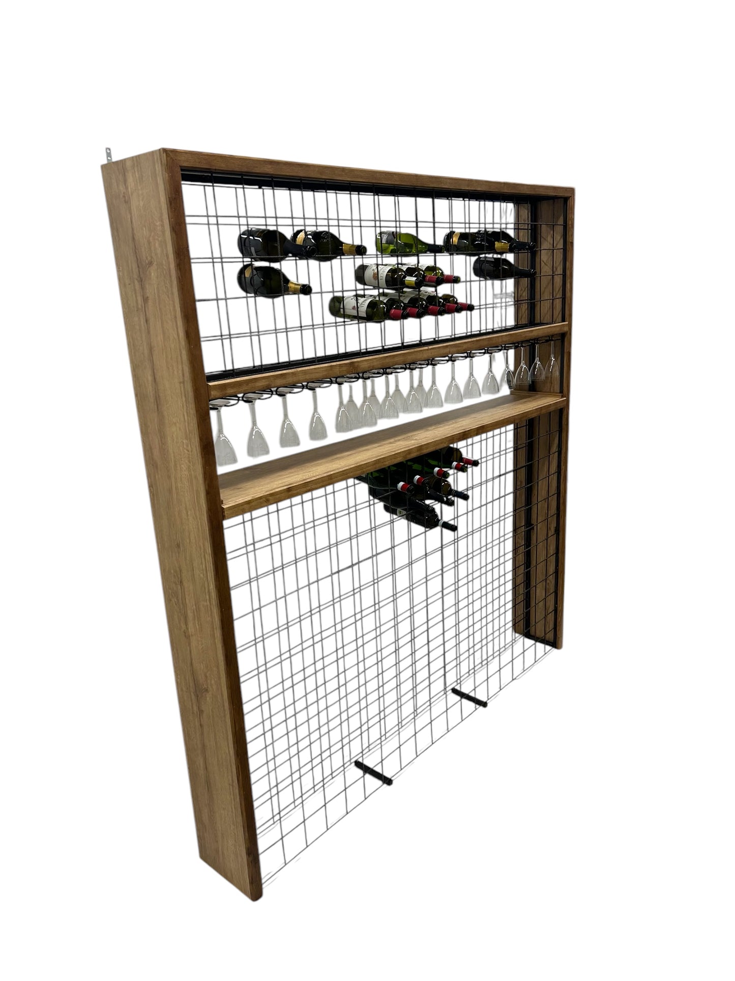 Frontalini frassino tinteggiato e ripiano porta calici cantinetta Umbria design moderno