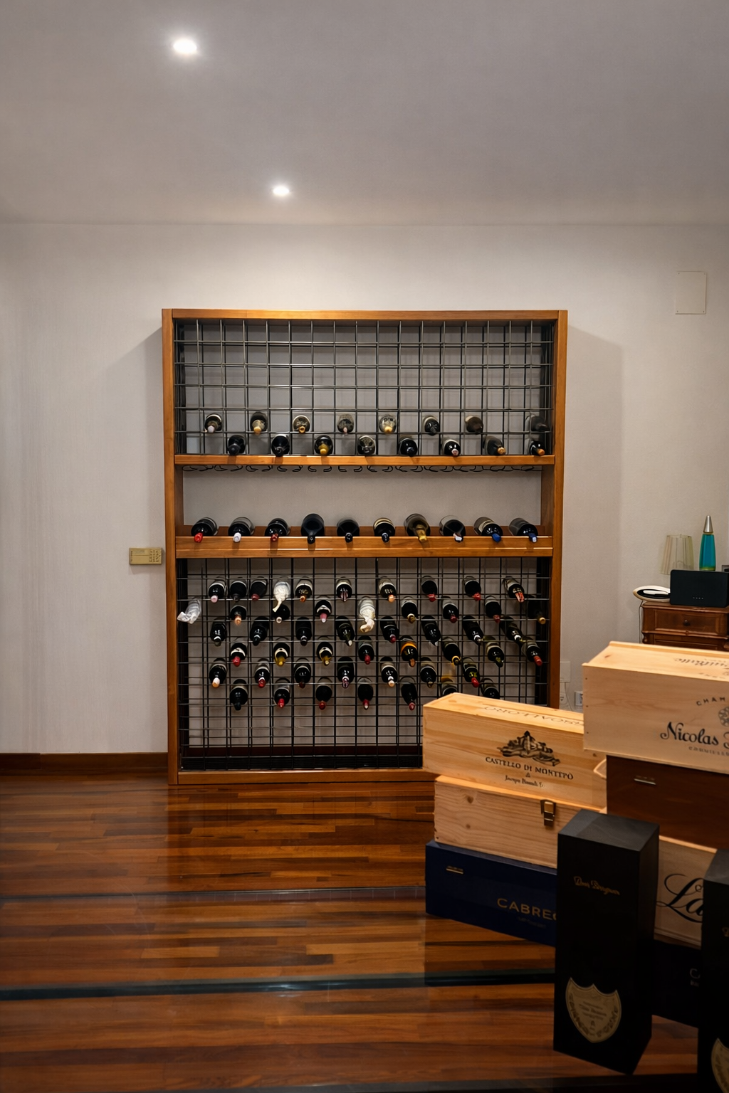 Wine Wall Firenze 300 Bottiglie - Rovere e Ferro Design