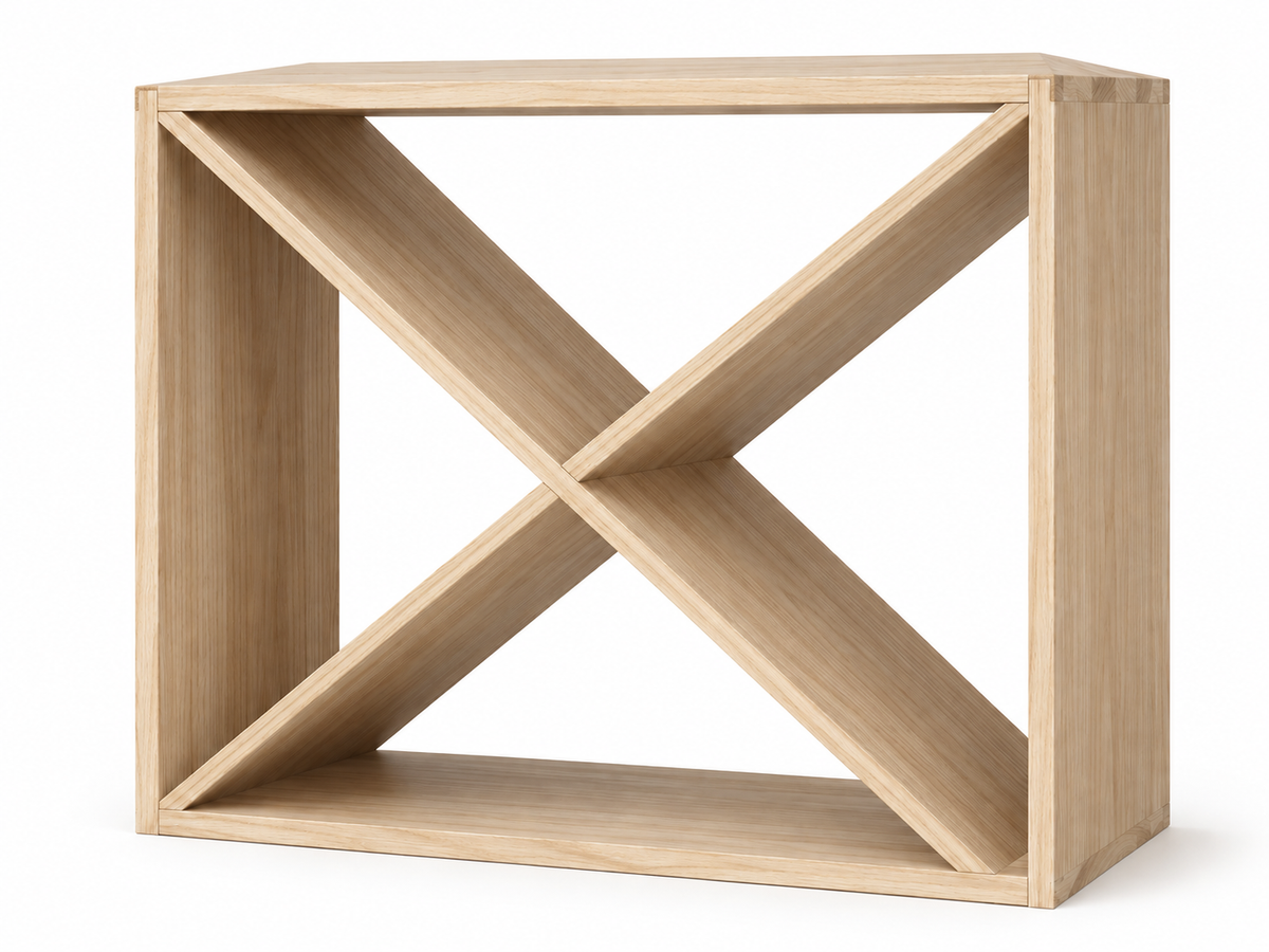 Modulo massello portabottiglie a X 75 cm – Ramona