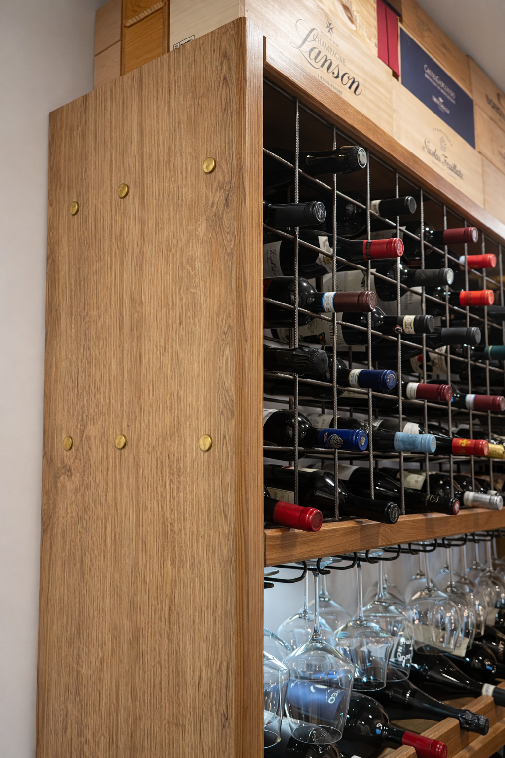 Wine Wall Firenze 300 Bottiglie - Rovere e Ferro Design