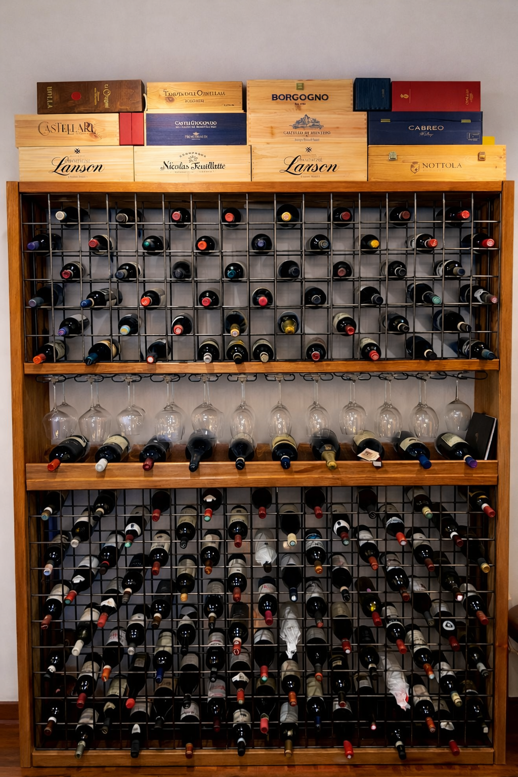 Wine Wall Firenze 300 Bottiglie - Rovere e Ferro Design