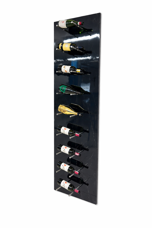 Cantinetta da Parete 9 Ripiani Effetto Marmo Nero