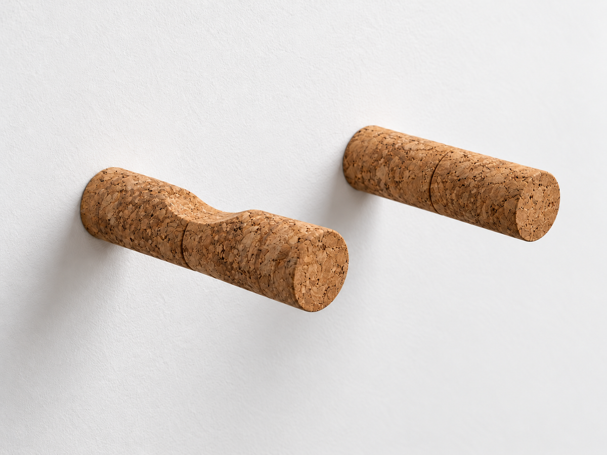 Portabottiglie da Parete in Sughero Naturale – Supporto Vino Modulare